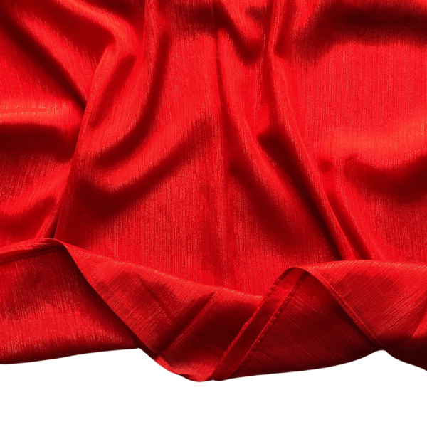 Bright Red Shimmer Shiffon